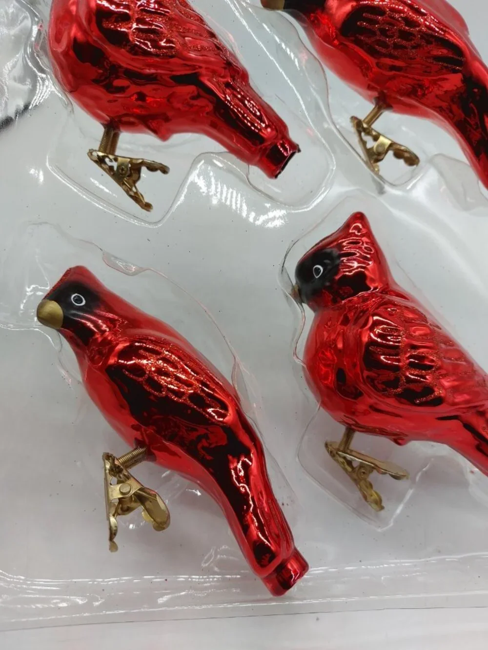 Wondershop By Target Cardinal Glass Ornament 2 Styles Set Of 4